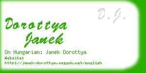 dorottya janek business card